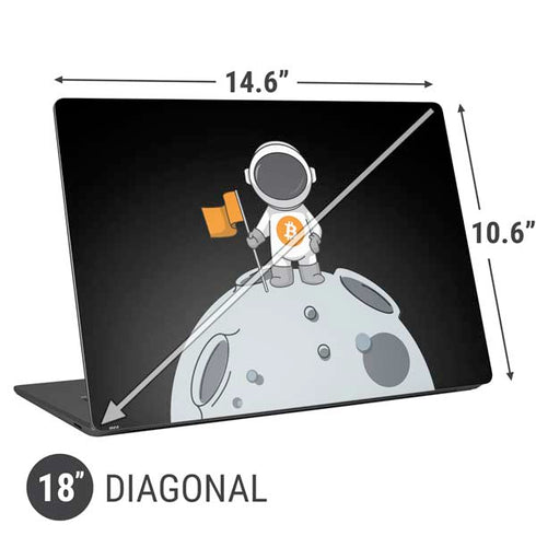 Bitcoin Astronaut Universal Laptop 18in (14.6 x 10.6in) Skin