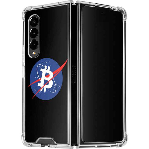 Bitcoin Logo Galaxy Z Fold4 5G Clear Case