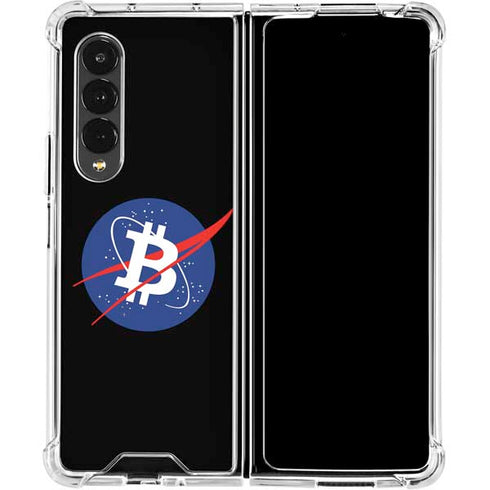 Bitcoin Logo Galaxy Z Fold4 5G Clear Case