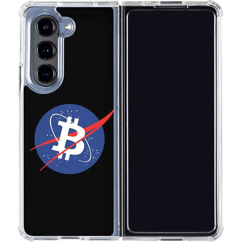 Bitcoin Logo Galaxy Z Fold5 5G Clear Case