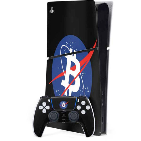 Bitcoin Logo PS5 Slim Digital Edition Bundle Skin