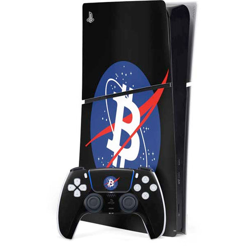 Bitcoin Logo PS5 Slim Digital Edition Console Skin