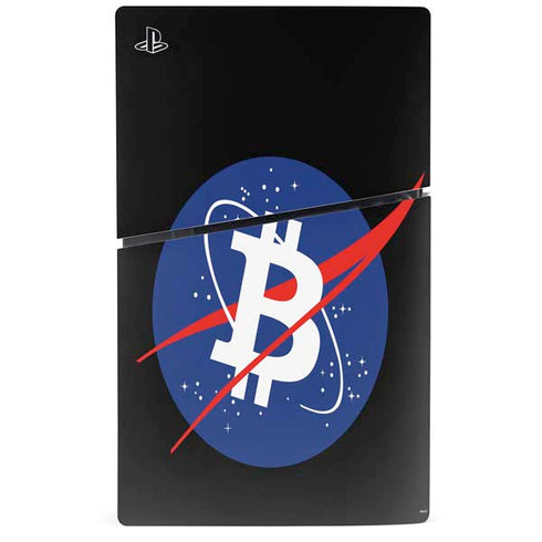 Bitcoin Logo PS5 Slim Digital Edition Console Skin