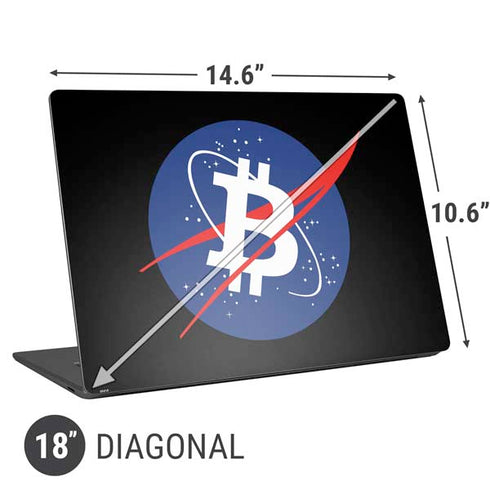 Bitcoin Logo Universal Laptop 18in (14.6 x 10.6in) Skin