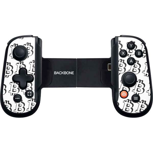 Bitcoin Pattern Backbone One for iPhone Game Controller Skin