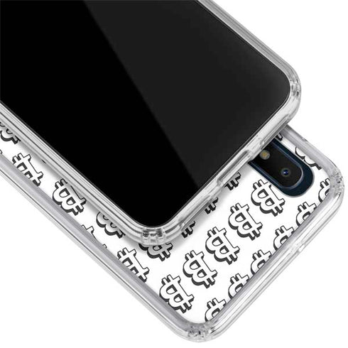 Bitcoin Pattern Galaxy A10e Clear Case