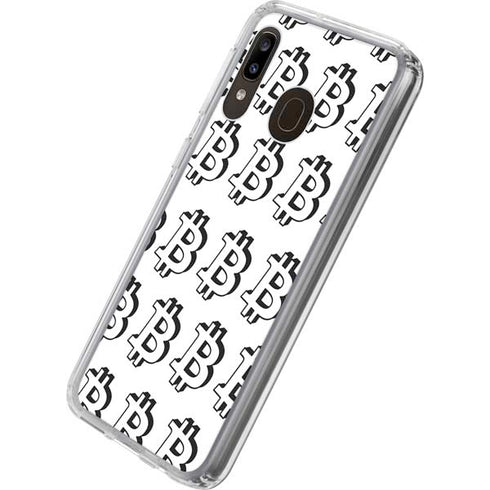 Bitcoin Pattern Galaxy A20 Clear Case
