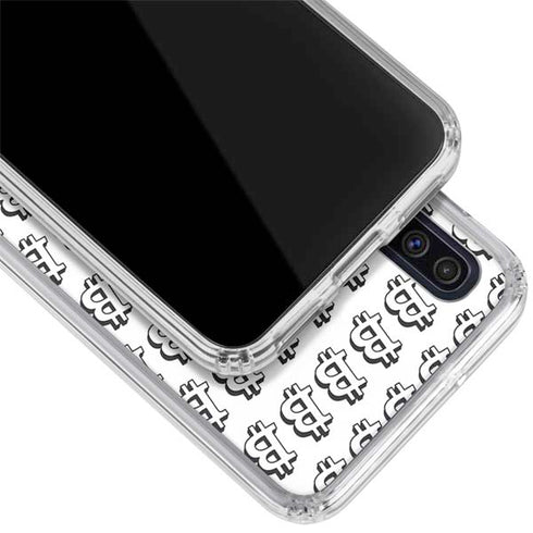 Bitcoin Pattern Galaxy A50 Clear Case