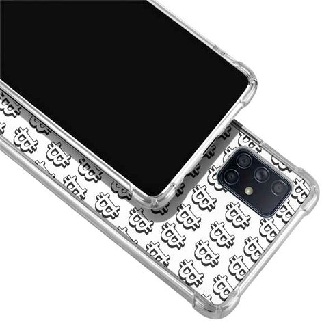 Bitcoin Pattern Galaxy A51 5G Clear Case