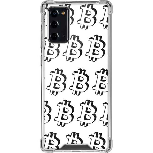 Bitcoin Pattern Galaxy Note20 5G Clear Case