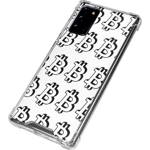 Bitcoin Pattern Galaxy Note20 5G Clear Case