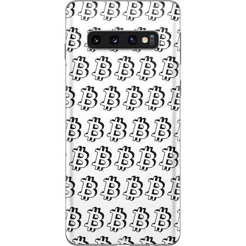 Bitcoin Pattern Galaxy S10 Skin