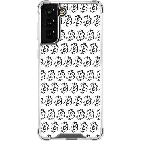 Bitcoin Pattern Galaxy S21 FE Clear Case