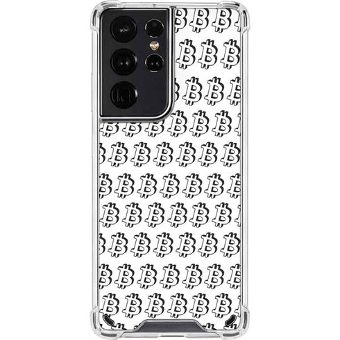 Bitcoin Pattern Galaxy S21 Ultra 5G Clear Case