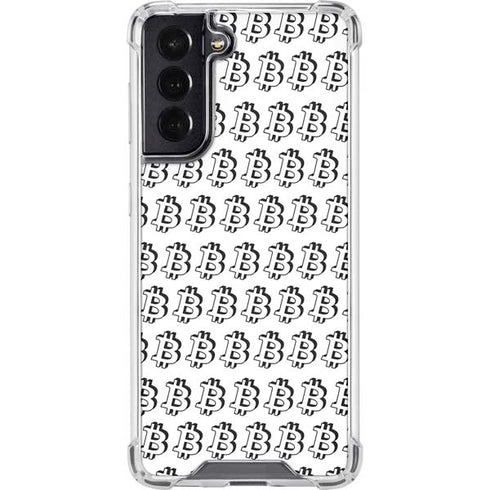 Bitcoin Pattern Galaxy S22 Clear Case