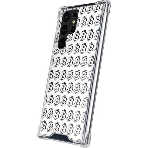Bitcoin Pattern Galaxy S22 Ultra Clear Case