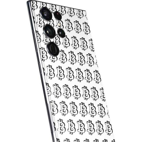 Bitcoin Pattern Galaxy S22 Ultra Skin
