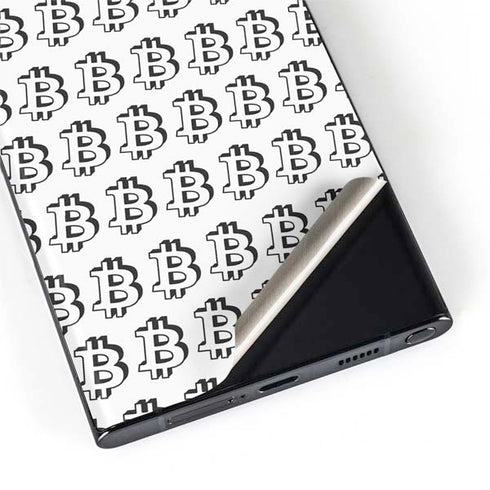 Bitcoin Pattern Galaxy S22 Ultra Skin