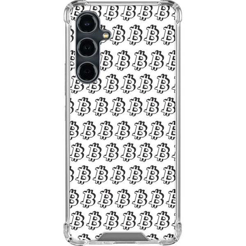 Bitcoin Pattern Galaxy S23 FE Clear Case