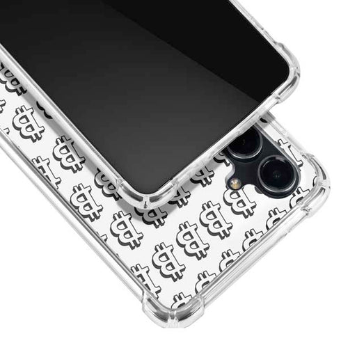 Bitcoin Pattern Galaxy S23 FE Clear Case