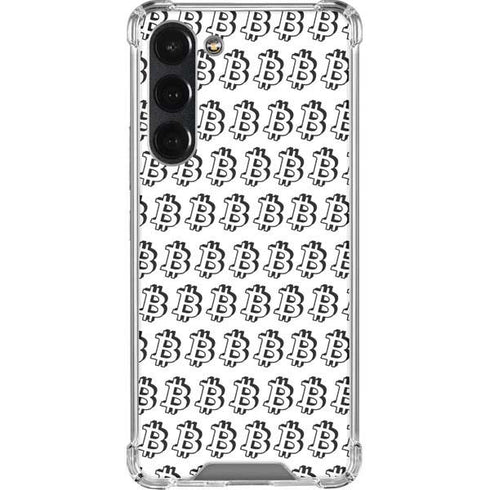 Bitcoin Pattern Galaxy S23 Plus Clear Case