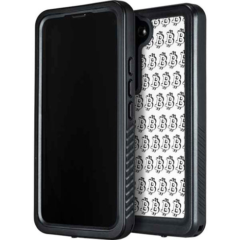 Bitcoin Pattern Galaxy S23 Plus Waterproof Case