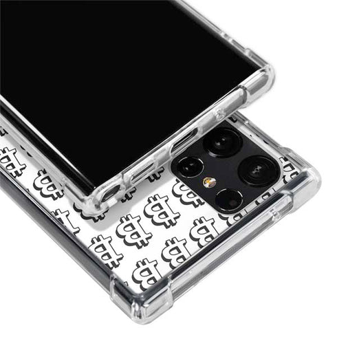 Bitcoin Pattern Galaxy S24 Ultra Clear Case