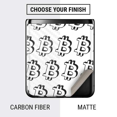 Bitcoin Pattern Galaxy Z Flip Skin