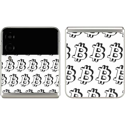 Bitcoin Pattern Galaxy Z Flip3 5G Skin