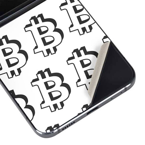 Bitcoin Pattern Galaxy Z Flip5 5G Skin