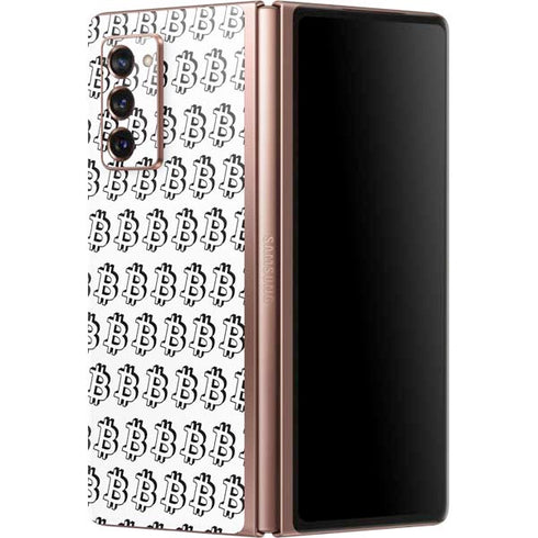 Bitcoin Pattern Galaxy Z Fold2 5G Skin