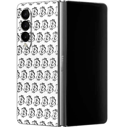 Bitcoin Pattern Galaxy Z Fold4 5G Skin