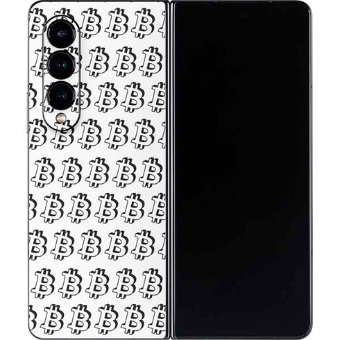 Bitcoin Pattern Galaxy Z Fold4 5G Skin