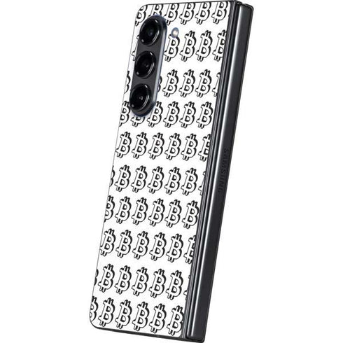 Bitcoin Pattern Galaxy Z Fold5 5G Skin