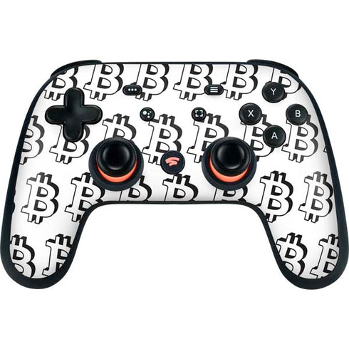 Bitcoin Pattern Google Stadia Controller Skin