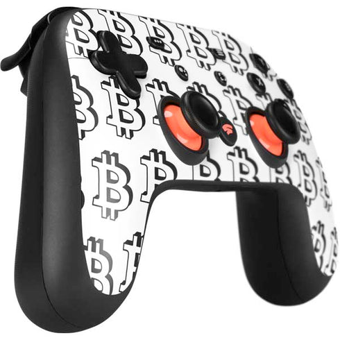 Bitcoin Pattern Google Stadia Controller Skin