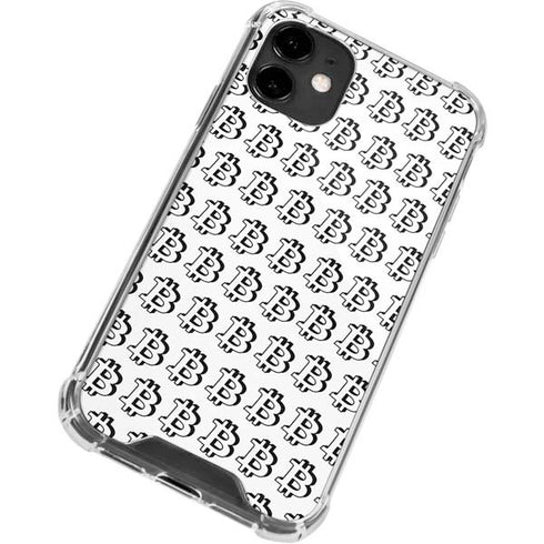 Bitcoin Pattern iPhone 12 Clear Case