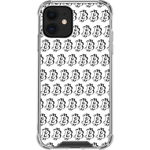 Bitcoin Pattern iPhone 12 Mini Clear Case