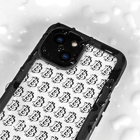 Bitcoin Pattern iPhone 13 Mini Waterproof Case