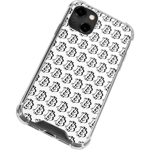 Bitcoin Pattern iPhone 14 Clear Case