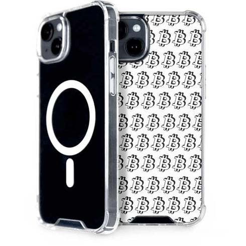 Bitcoin Pattern iPhone 15 Plus MagSafe Case