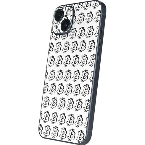 Bitcoin Pattern iPhone 15 Plus Skin