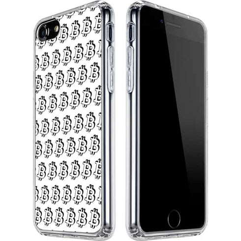 Bitcoin Pattern iPhone SE (2nd & 3rd Gen) Clear Case