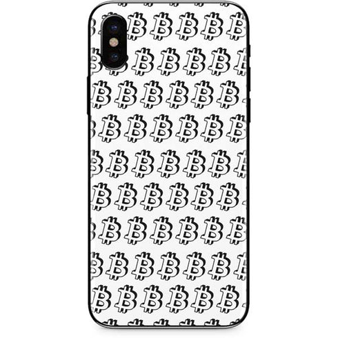 Bitcoin Pattern iPhone X Skin