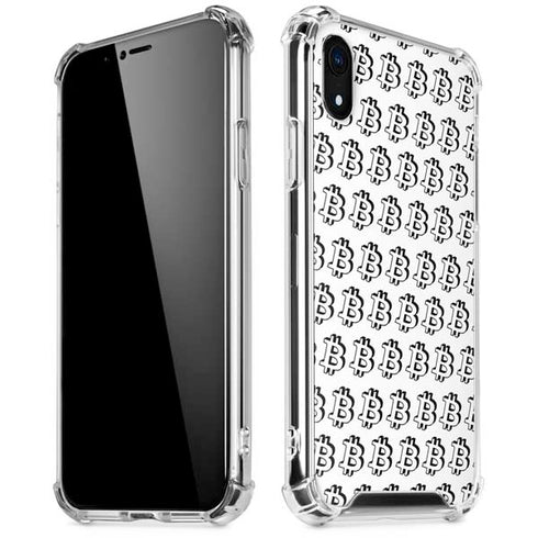 Bitcoin Pattern iPhone XR Clear Case