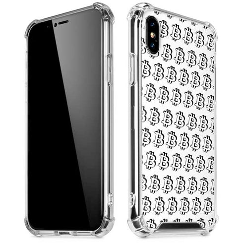 Bitcoin Pattern iPhone XS Max Clear Case