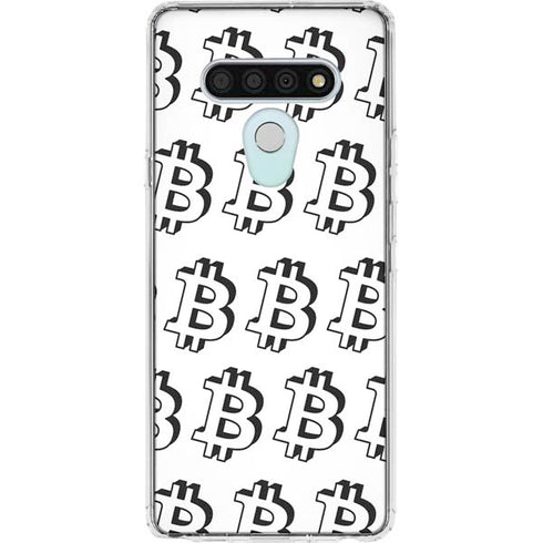 Bitcoin Pattern LG Stylo 6 Clear Case