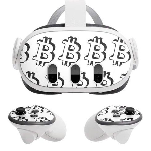 Bitcoin Pattern Meta Quest 3 Skin