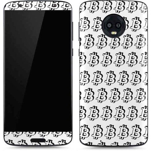 Bitcoin Pattern Moto G6 Skin