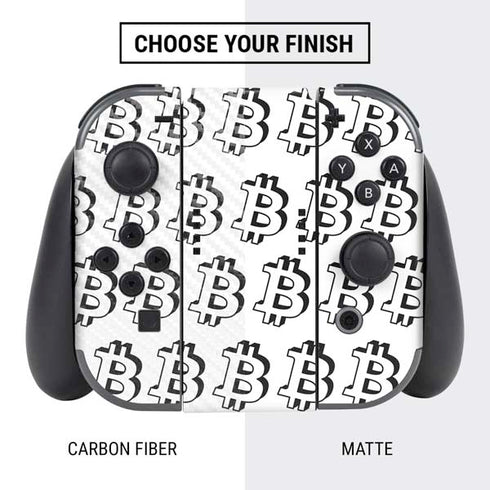 Bitcoin Pattern Nintendo Switch Bundle Skin